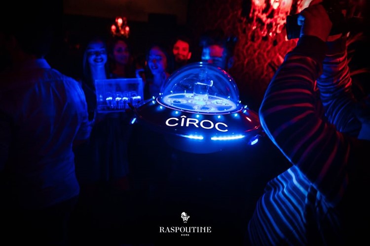 Raspoutine nightclub Rome vodka parade champagne bubbles book vip table now bottle service