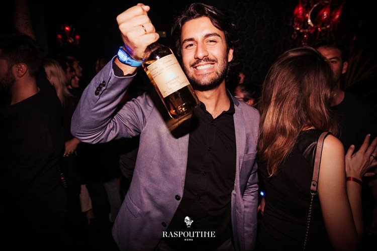 Raspoutine nightclub Rome guy having fun party all night go out book vip table birthday hen bachelor celebration
