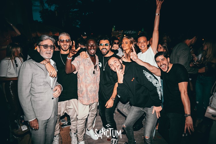 Sanctum Parisian club group having fun celebrating vip party bubbles parade birthday hen bachelor book table now reserve