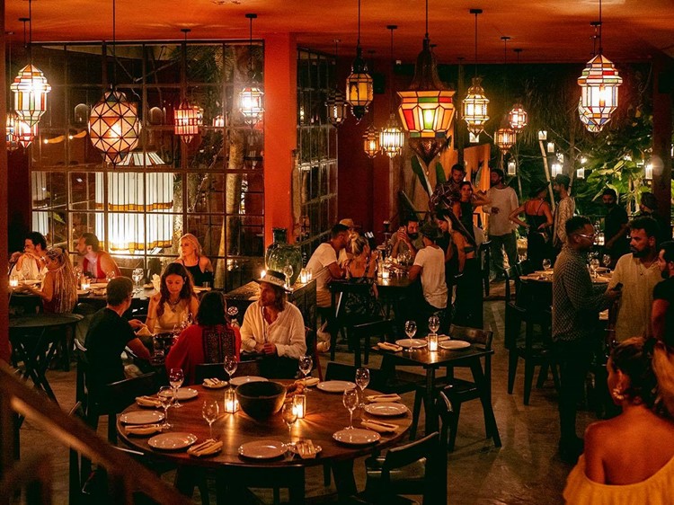 Saikuk in Tulum restaurant club luxurious venue party lights fun