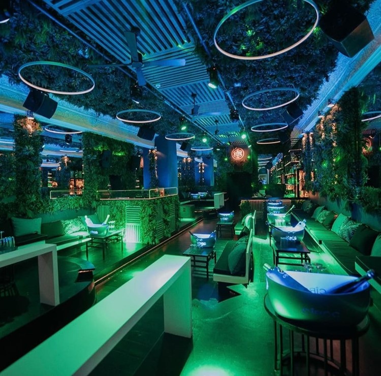 Sanctus nightclub Mykonos luxurious interior club venue electronic music techno 