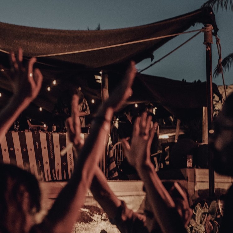 Scorpios beach club Mykonos dance all night fun partying clubbing dancing 