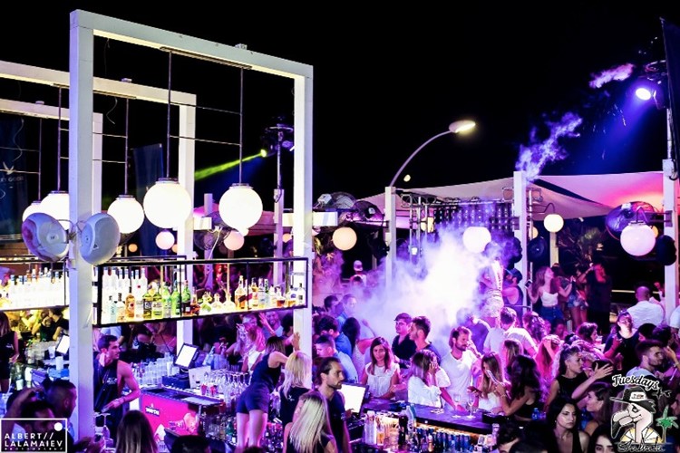 Shalvata nightclub Tel Aviv view of the bar at night party