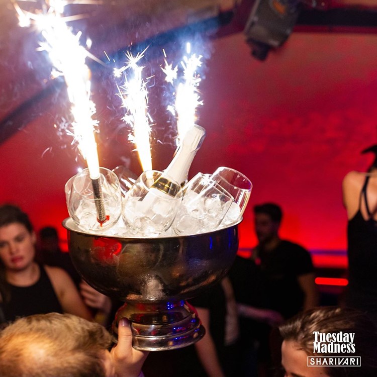 Shari Vari Playhouse club Rome book your own vip table champagne vodka gin parade celebrate