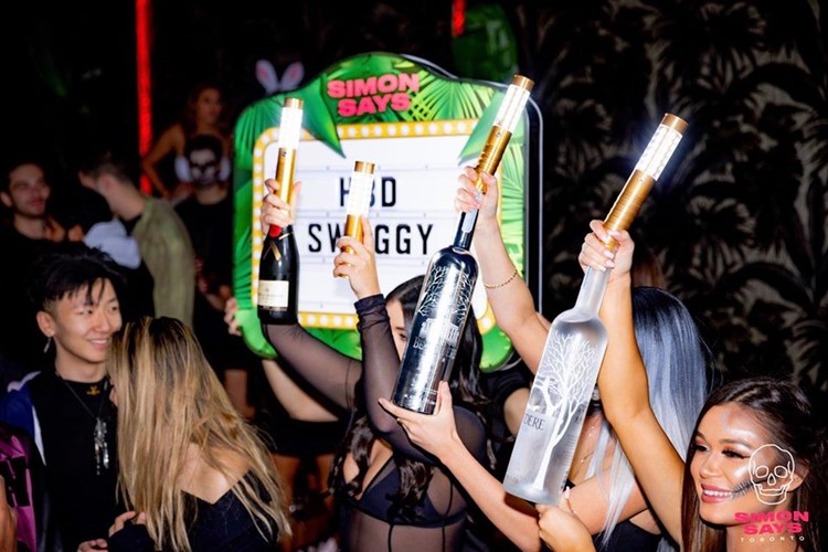 Simon Says nightclub Toronto celebrate hen bachelor birthday parties book your table now alcohol bottles fun event