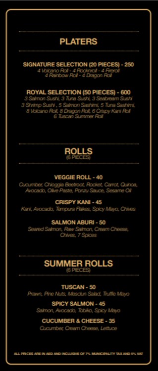 Sky 2.0 nightclub Dubai pricing food