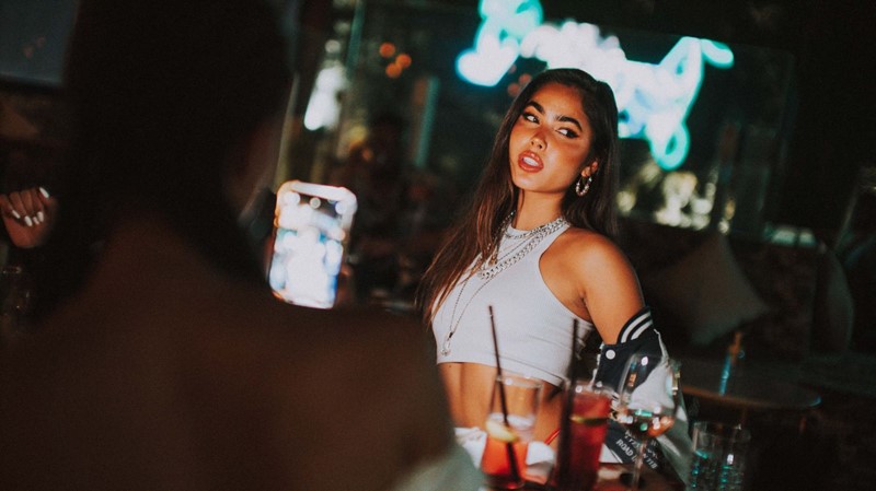 Sky 5 nightclub Dubai Five club lounge rooftop girl table dresscode