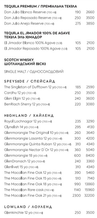 SkyBar Kiev nightclub packages drinks beverages mixers vip exclusive deal book now 