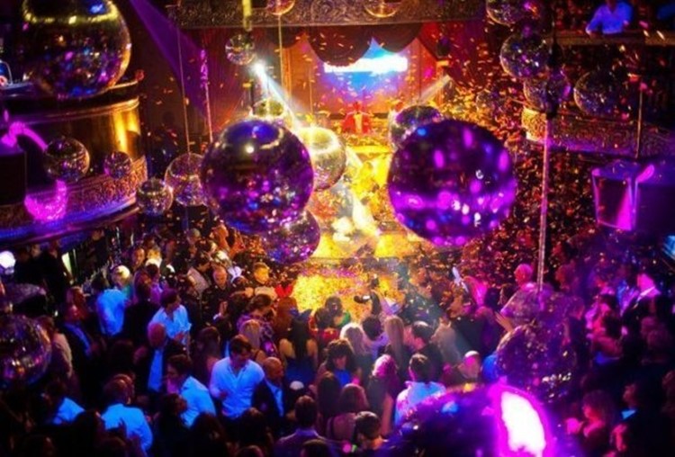 Soho Rooms nightclub Moscow crowd having fun special lights effects people dancing drinking partying