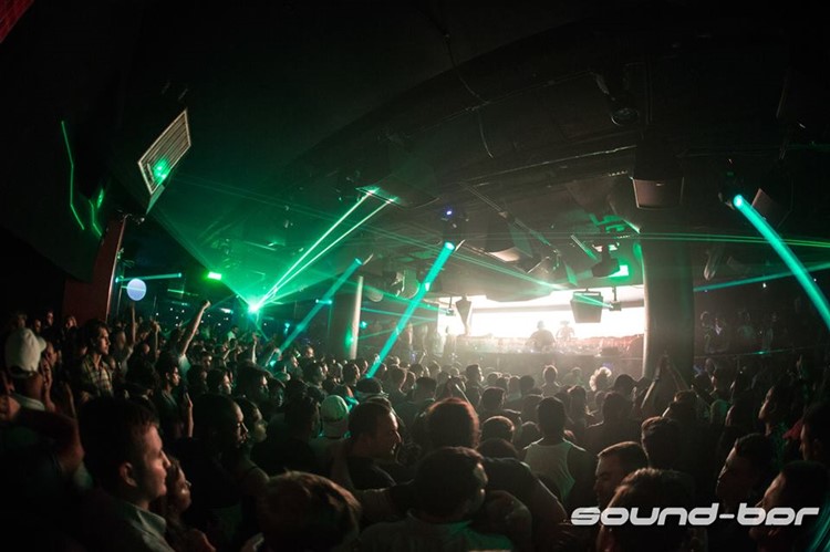 Sound Bar nightclub Chicago big party lights show crowd dancing having fun