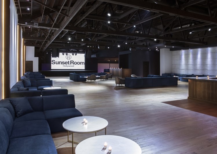 Sunset Room venue Los Angeles events room main floor table sitting area