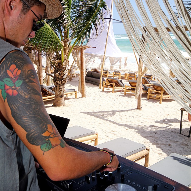 Taboo beach club in Tulum go out today tonight party live dj music techno commercial mix