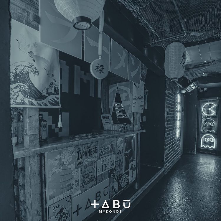 Tabu club Mykonos indoor venue fun party event asian design 