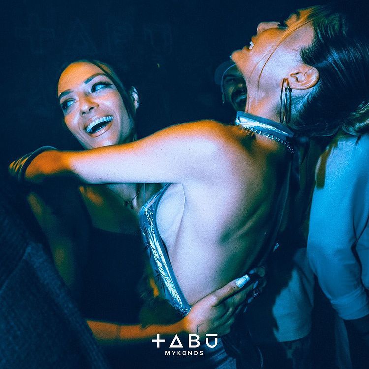 Tabu club Mykonos pretty girls dancing book your VIP table reserve now 