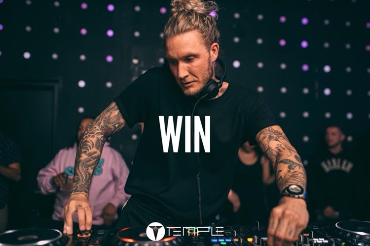 Temple nightclub San Francisco famous blonde dj tattoos mixing music