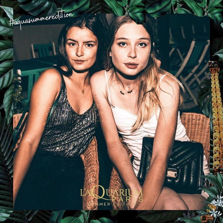 Terrace de L'Aquarium girls in Paris having fun partying open during pandemic book vip now table reservation guest list