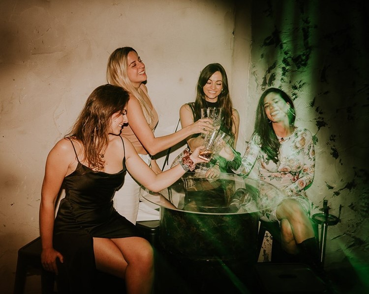 Agua Bendita Club in Madrid girls drinking have fun go out tonight 