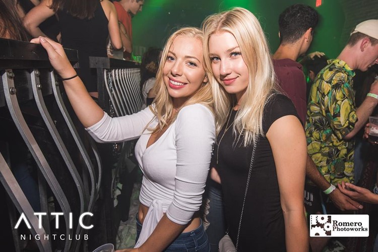 The Attic Club nightclub Orlando party sexy blonde girls dancing drinking