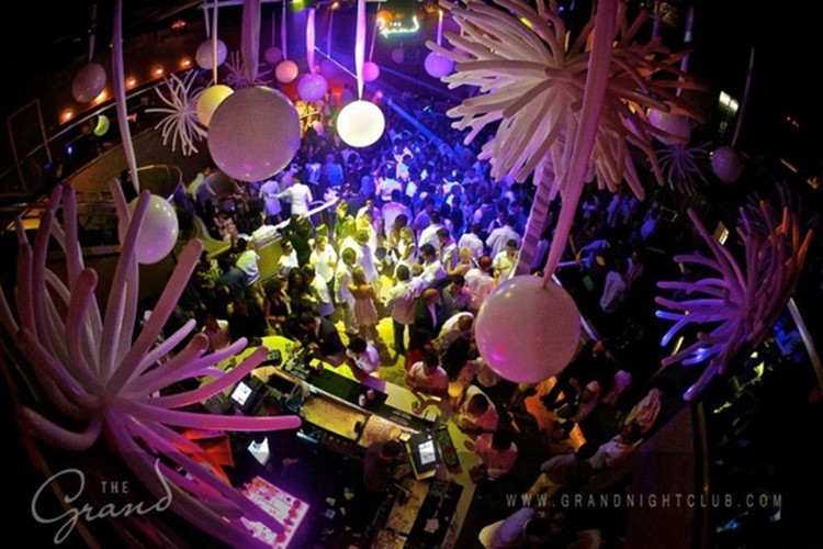 The Grand nightclub San Francisco show dancers party ballons