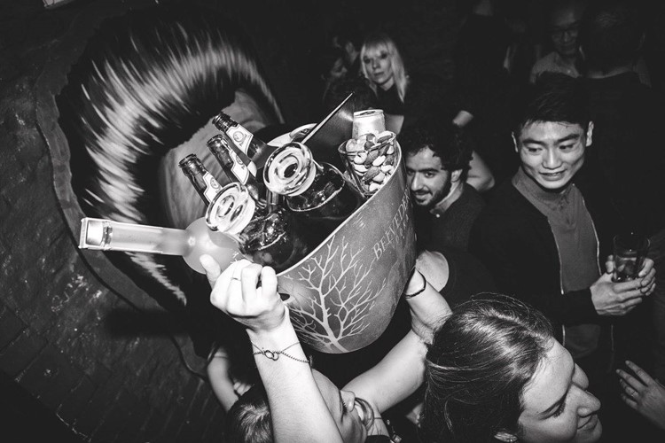 The Jane Club nightclub Copenhagen people having fun table reservation bottle of vodka champagne alcohol