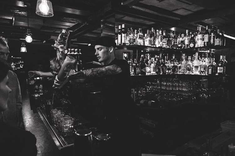 The Jane Club nightclub Copenhagen bar barman mixing drinks alcohol