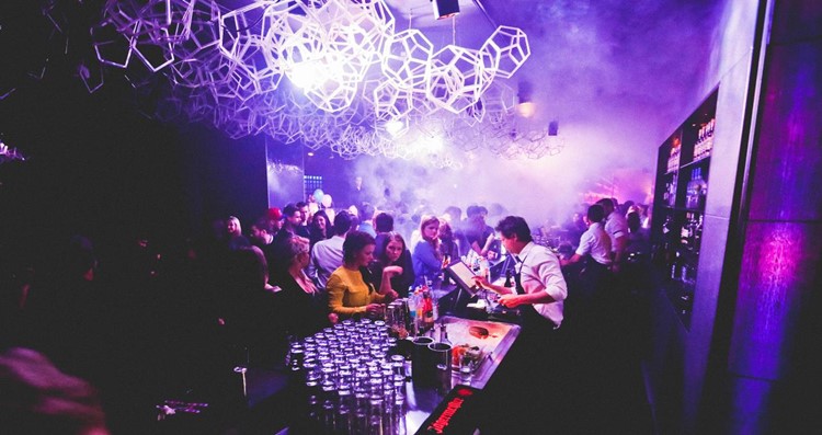 The Room nightclub Hamburg view of the bar