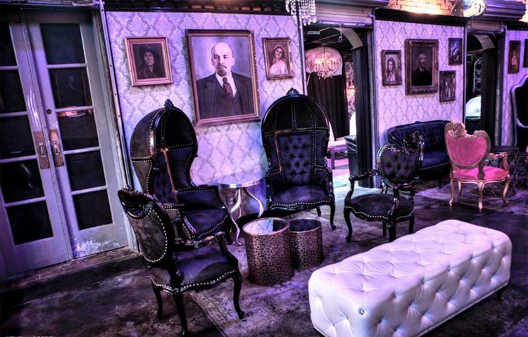 Truth and Alibi nightclub Dallas view of the couch view tables area reserve service alcohol bottles