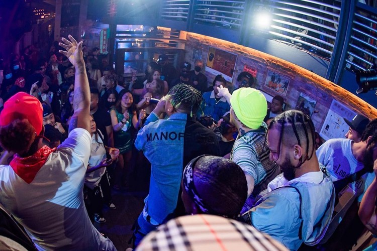 Turntable club NYC group party dance floor music