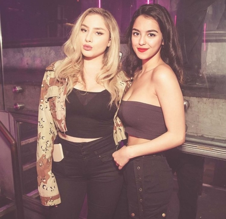 Uniun nightclub Toronto blonde and brunette beautiful girls dressed in sexy tight black dresses