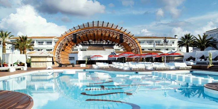 Ushuaia nightclub Ibiza day time view