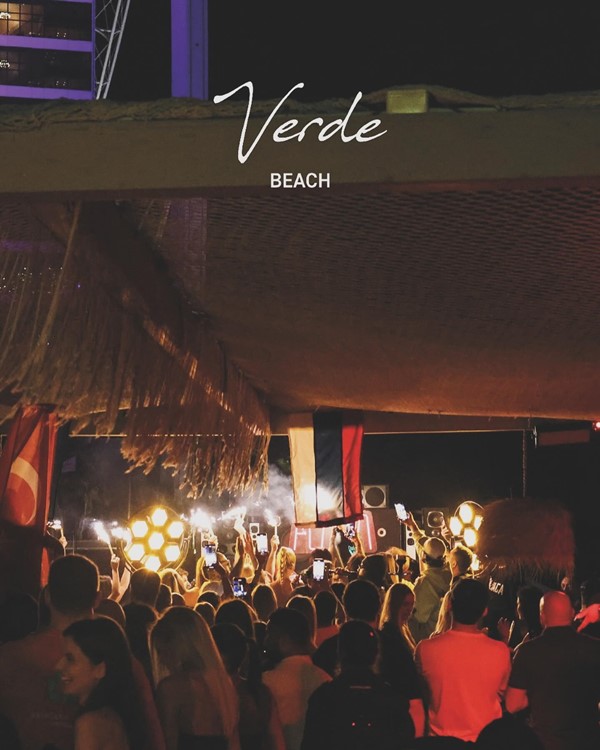 Verde Beach, outdoor party, night time, nightout, Dubai, best clubs