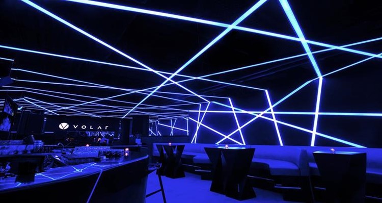 Volar nightclub Hong Kong view of lounge area modern interior design