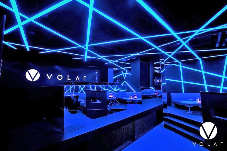 Volar nightclub Hong Kong view of lounge area modern interior design