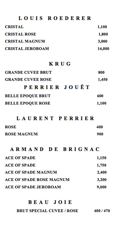 Wall Lounge Miami gin cocktails drinks alcohol menu