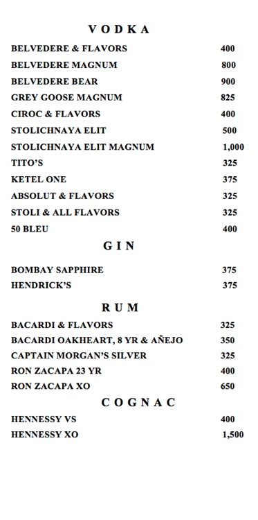 Wall Lounge Miami champagne bubbles spirits