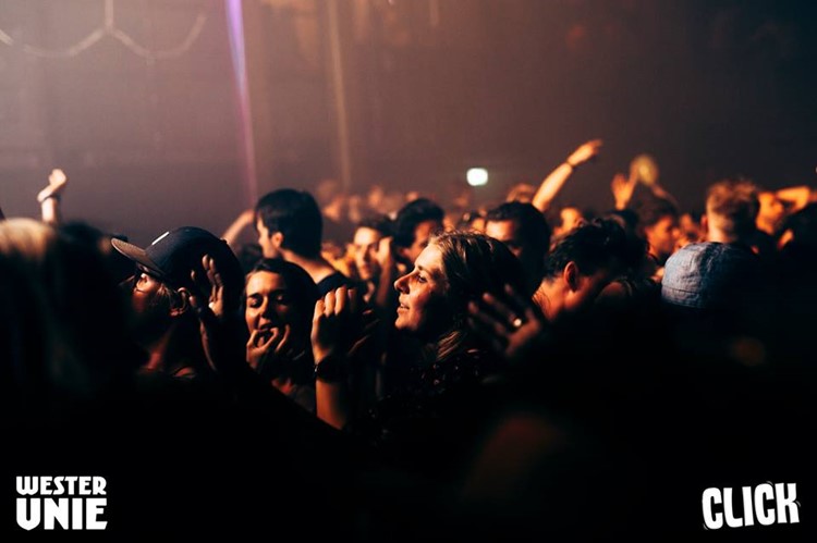 WesterUnie nightclub Amsterdam crowd dancing having fun at concert show