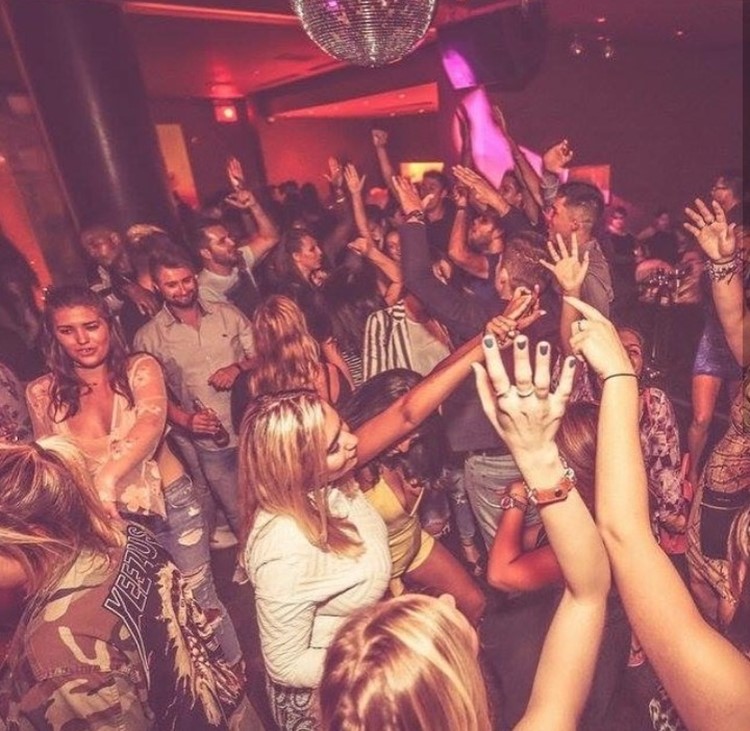 Ybar nightclub Chicago crowd having fun dancing