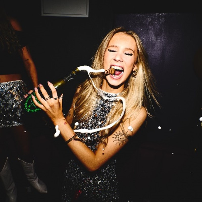 Dorsia nightclub Copenhagen pretty blonde girl having fun party club nightout