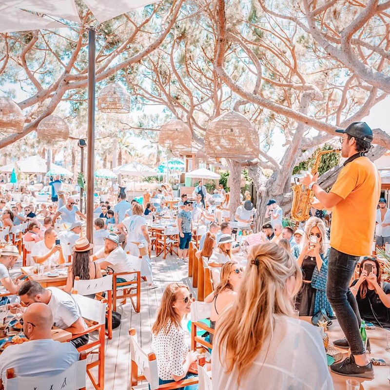 Nikki Beach St Tropez club luxurious cuisine kitchen food dishes posh expensive plates